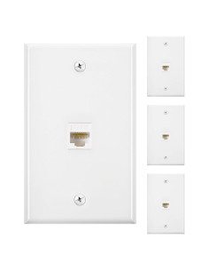 Placas de Pared Ethernet RJ45 Hembra a Hembra Weewooday 4 Unidades