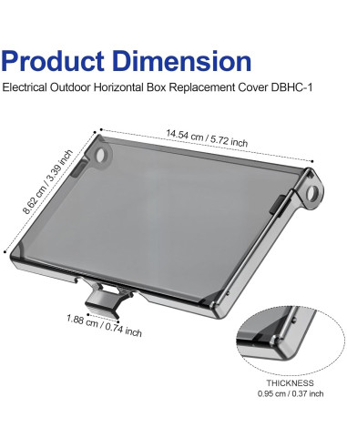Cubierta de Caja Eléctrica Horizontal DBHC-1 Tipo 3R - 2 Pcs