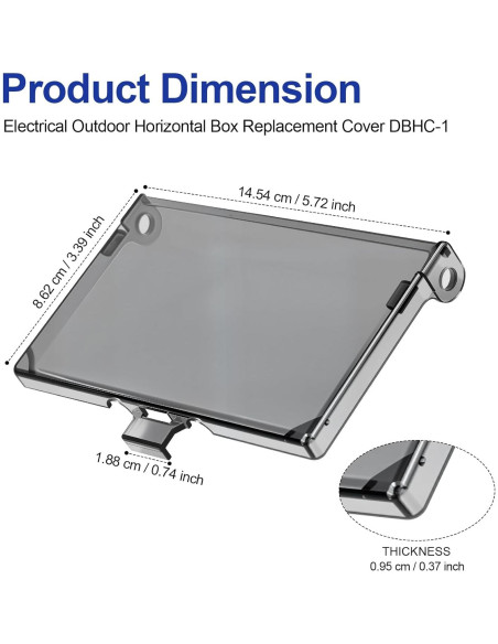 Cubierta de Caja Eléctrica Horizontal DBHC-1 Tipo 3R - 2 Pcs