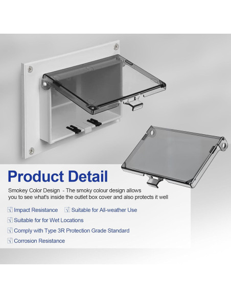 Cubierta de Caja Eléctrica Horizontal DBHC-1 Tipo 3R - 2 Pcs