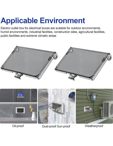Cubierta de Caja Eléctrica Horizontal DBHC-1 Tipo 3R - 2 Pcs