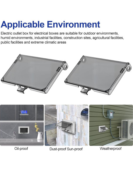 Cubierta de Caja Eléctrica Horizontal DBHC-1 Tipo 3R - 2 Pcs
