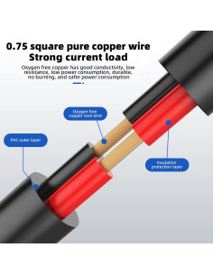 Cable divisor DC 2.1mm DaFuRui, paquete de 5, macho a doble hembra 2