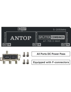 Divisor Coaxial Antop 3 Vías para TV, Satélite y HDTV 2