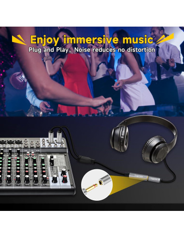 Paquete de 2 Cables Y Divisor TRS Estéreo 6.35mm Togconn