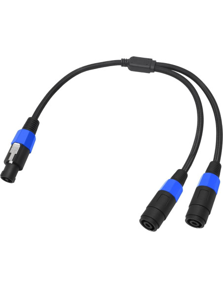 Cable Divisor Y Speakon HUALEU 2 pies Macho a Doble Hembra