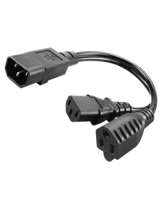 Adaptador Enchufe C14 a C13+NEMA 5-15R Hisonde 30cm