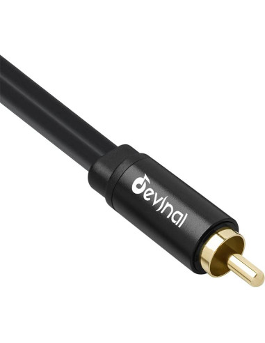 Divisor RCA Devinal 1 Macho a 2 Hembras 10 pulgadas Baño de Oro