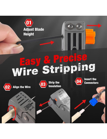 Crimpadora de Cable Coaxial ELenest RG59 RG6 3-en-1 Kit Completo