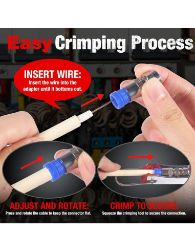 Crimpadora de Cable Coaxial ELenest RG59 RG6 3-en-1 Kit Completo