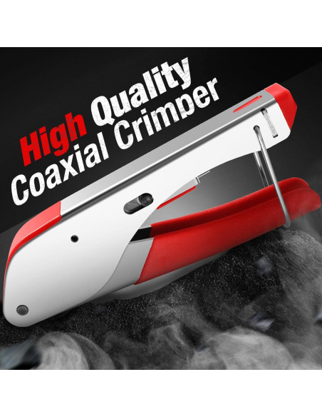 Crimpadora Coaxial ELenest RG59 RG6 con Pelacables y Conectores