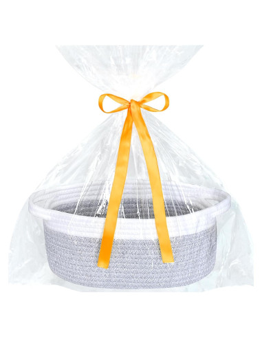 Cesta de Pascua Pequeña ABenkle Gris 30x20x12 cm Decorativa