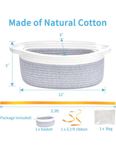 Cesta de Pascua Pequeña ABenkle Gris 30x20x12 cm Decorativa