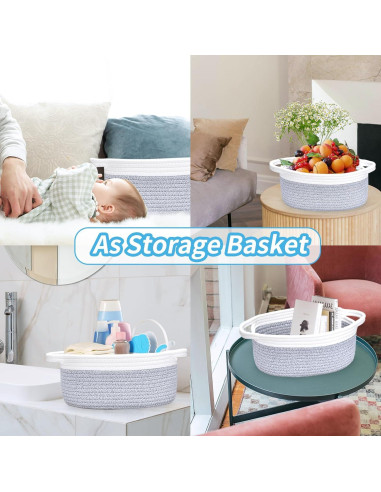 Cesta de Pascua Pequeña ABenkle Gris 30x20x12 cm Decorativa