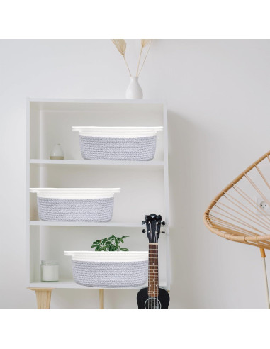 Cesta de Pascua Pequeña ABenkle Gris 30x20x12 cm Decorativa