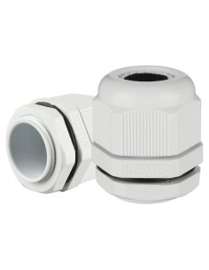 Conector Ajustable de Cable Gland Nylon Impermeable M25 10 Pcs