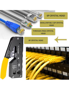Kit de Crimpado RJ45 LEATBUY-TECH con 50 Conectores y Herramientas 2