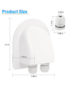 Entrada de Cable Solar Impermeable EINDER IP68 2 Pcs 10.9x9.8 cm 2