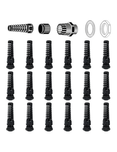 Conector de Cable Impermeable Aandxmok PG13.5 18 Pcs 6-12mm