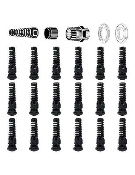 Conector de Cable Impermeable Aandxmok PG13.5 18 Pcs 6-12mm