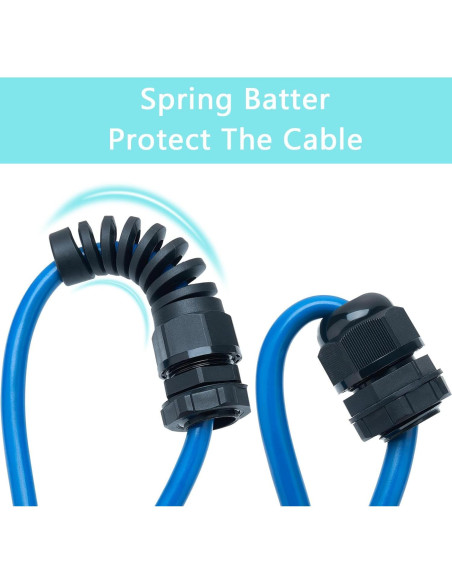 Conector de Cable Impermeable Aandxmok PG13.5 18 Pcs 6-12mm