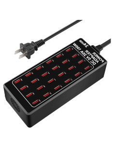 Estación de Carga USB 24 Puertos RUANSZZ 100W Cargador Rápido