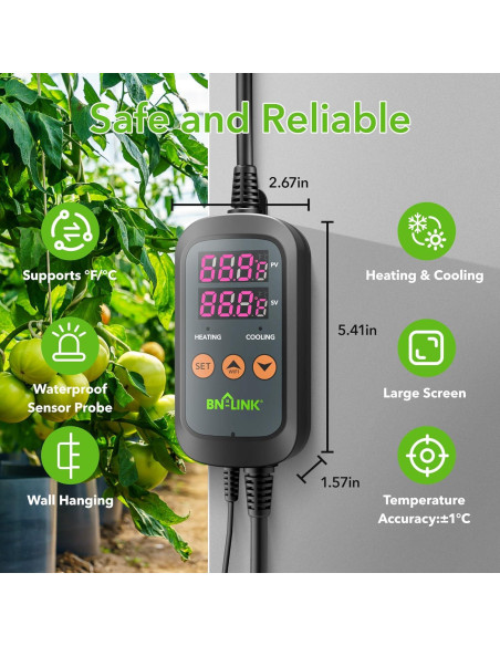 Controlador de Temperatura Digital BN-LINK 2 Etapas 0-110C