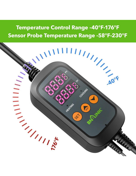 Controlador de Temperatura Digital BN-LINK 2 Etapas 0-110C