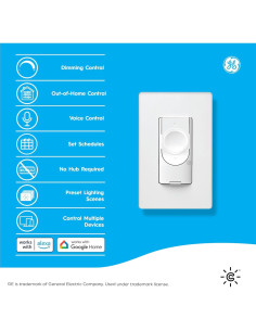 Interruptor de Luz Inteligente GE Cync 4 Cables Bluetooth WiFi 2