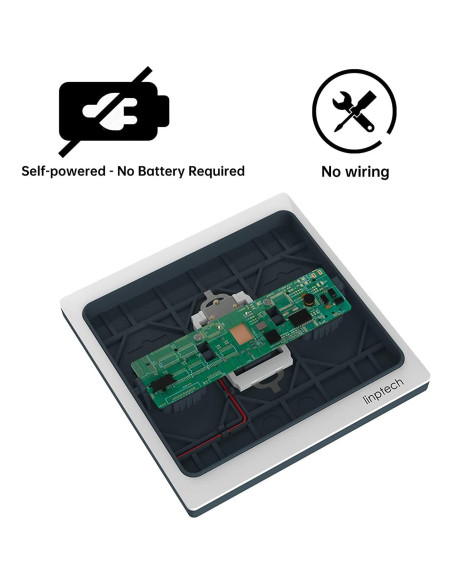 Interruptor de Luz Inalámbrico Autoalimentado Linptech K4R+R2 Interruptor de Luz Inalámbrico Autoalimentado Linptech K4R+R2