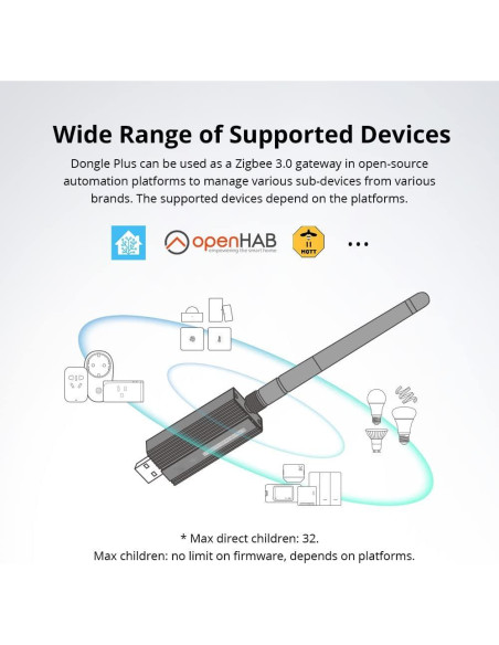 Adaptador USB Zigbee 3.0 Smilewolf ZBDongle-E Inalámbrico