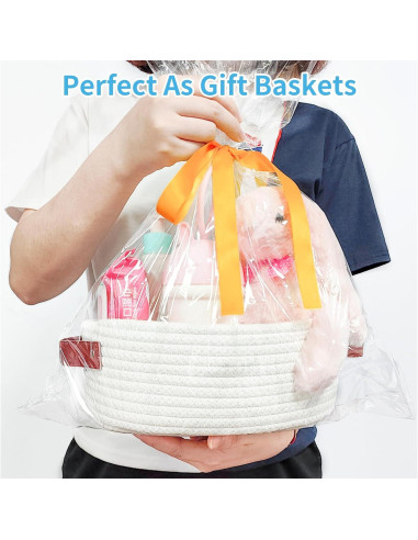 Cesta Pequeña ABenkle Ovalada de Algodón para Almacenamiento