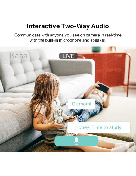 Cámara de Seguridad Kasa 2K QHD Pan/Tilt, Visión Nocturna