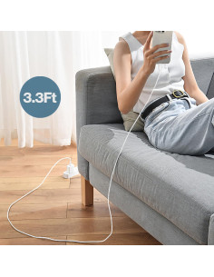 Cargador de pared USB-C para Apple TV y AirPods Pro - 1m 2