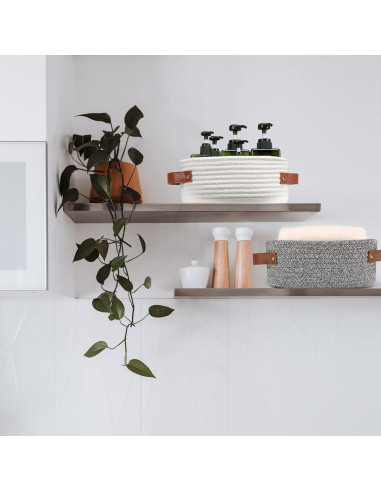 Cesta Pequeña ABenkle Ovalada de Algodón para Almacenamiento