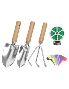 Juego de Herramientas de Jardinería LeMotech 3 Piezas Acero