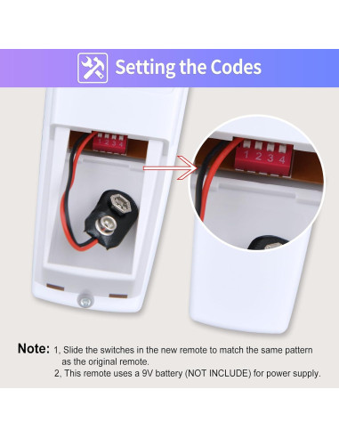 Control Remoto Reemplazo Ventilador Techo Hampton Bay UC7078T