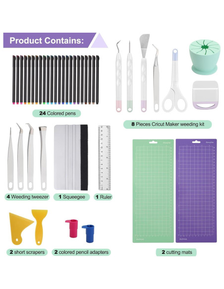 Kit de Accesorios Vcerlorear para Cricut Joy - 43 Piezas