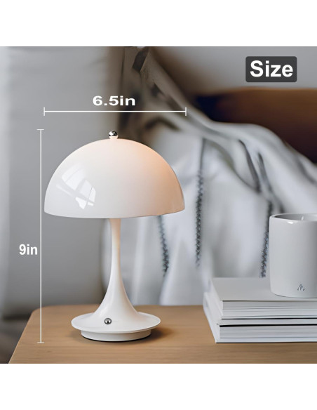 Lámpara de Mesa Inalámbrica DIVEKID 23cm Táctil 3 Colores