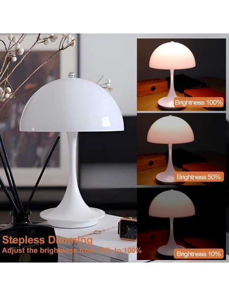 Lámpara de Mesa Inalámbrica DIVEKID 23cm Táctil 3 Colores