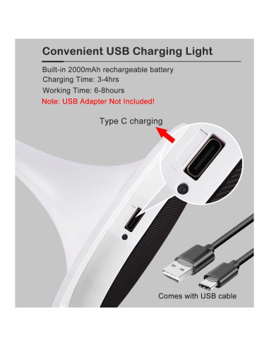 Lámpara de Mesa Inalámbrica DIVEKID 23cm Táctil 3 Colores