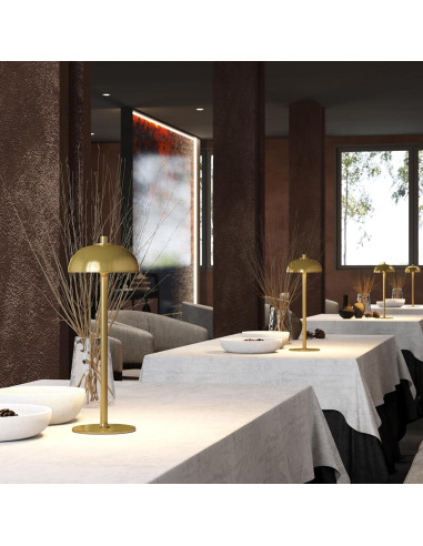 Lámpara de Mesa Inalámbrica JONEMO Oro Cepillado 5000mAh