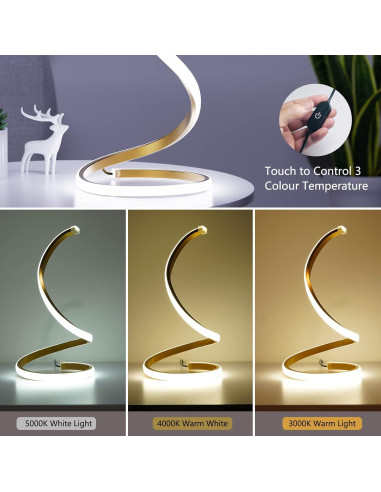 Lámpara de Mesa LED NUÁR Dimmable 3 Colores Diseño Minimalista