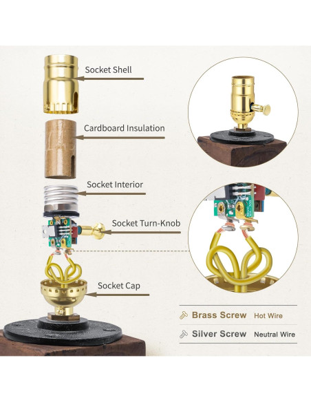 Portalámparas Regulable DiCUNO E26 Vintage Dorado 150W