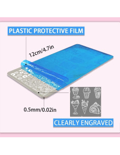 Plantillas de Estampado de Uñas PH PandaHall 3 Piezas 63 Patrones 2