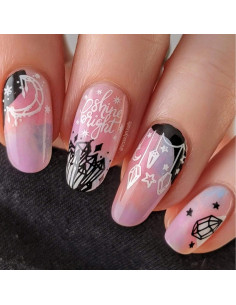 Placa de Estampado de Uñas Maniology Crystal Galaxy M219 - 12x6 cm 2