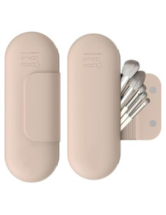 Porta Pinceles de Maquillaje de Silicona Caqui - Viaje y Hogar