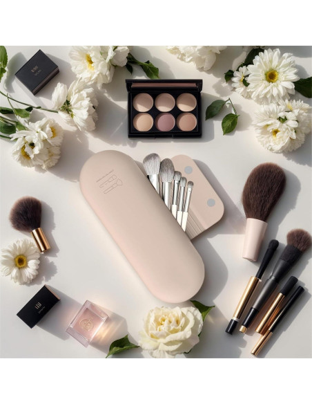 Porta Pinceles de Maquillaje de Silicona Caqui - Viaje y Hogar