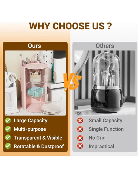 Organizador de Accesorios para el Cabello Azurphoric Rosa 2 Capas