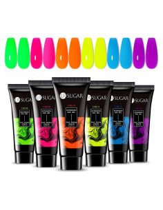 Set de Gel de Uñas Poliéster Neón UR SUGAR - 6 Colores